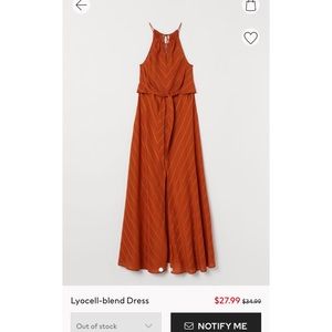 Flowy Rust Orange Maxi Dress